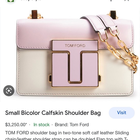 Tom Ford Lavender and Cream Crossbody Bag - Picture 2 of 2